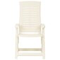 Atgāžami dārza krēsli vidaXL, 2 gab., balti cena un informācija | Dārza krēsli | 220.lv