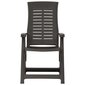 Atgāžami dārza krēsli vidaXL, 2 gab., antracītpelēki cena un informācija | Dārza krēsli | 220.lv