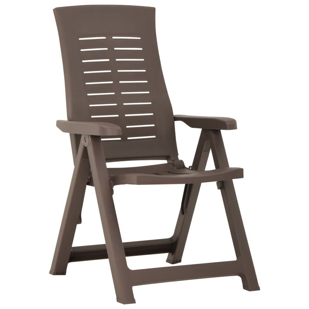 Atgāžami dārza krēsli vidaXL, 2 gab., brūni cena un informācija | Dārza krēsli | 220.lv
