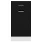 vidaXL apakšējais skapītis ar atvilktnēm, melns, 40x46x81,5 cm cena un informācija | Virtuves skapīši | 220.lv