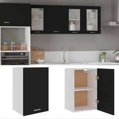 vidaXL virtuves skapītis, melns, 39,5x31x60 cm, skaidu plāksne cena un informācija | Virtuves skapīši | 220.lv