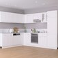 vidaXL virtuves stūra skapītis, balts, 75,5x75,5x80,5 cm cena un informācija | Virtuves skapīši | 220.lv