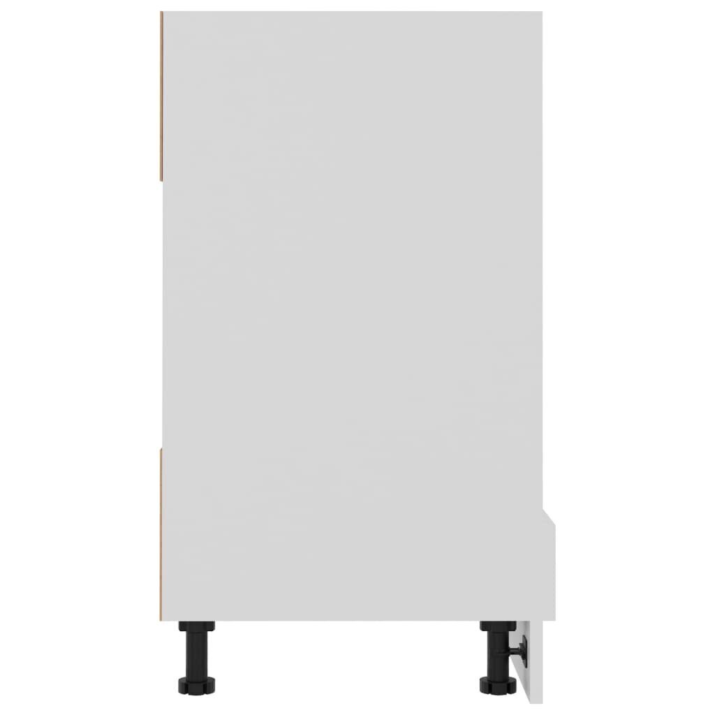 vidaXL plīts plaukts, balts, 60x46x81,5 cm, skaidu plāksne cena un informācija | Virtuves skapīši | 220.lv