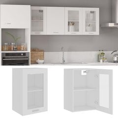 vidaXL virtuves skapītis, balts, 40x31x60 cm, stikls, skaidu plāksne cena un informācija | Virtuves skapīši | 220.lv
