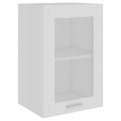 vidaXL virtuves skapītis, balts, 40x31x60 cm, stikls, skaidu plāksne цена и информация | Кухонные шкафчики | 220.lv