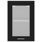 vidaXL virtuves skapītis, melns, 40x31x60 cm, stikls, skaidu plāksne cena un informācija | Virtuves skapīši | 220.lv