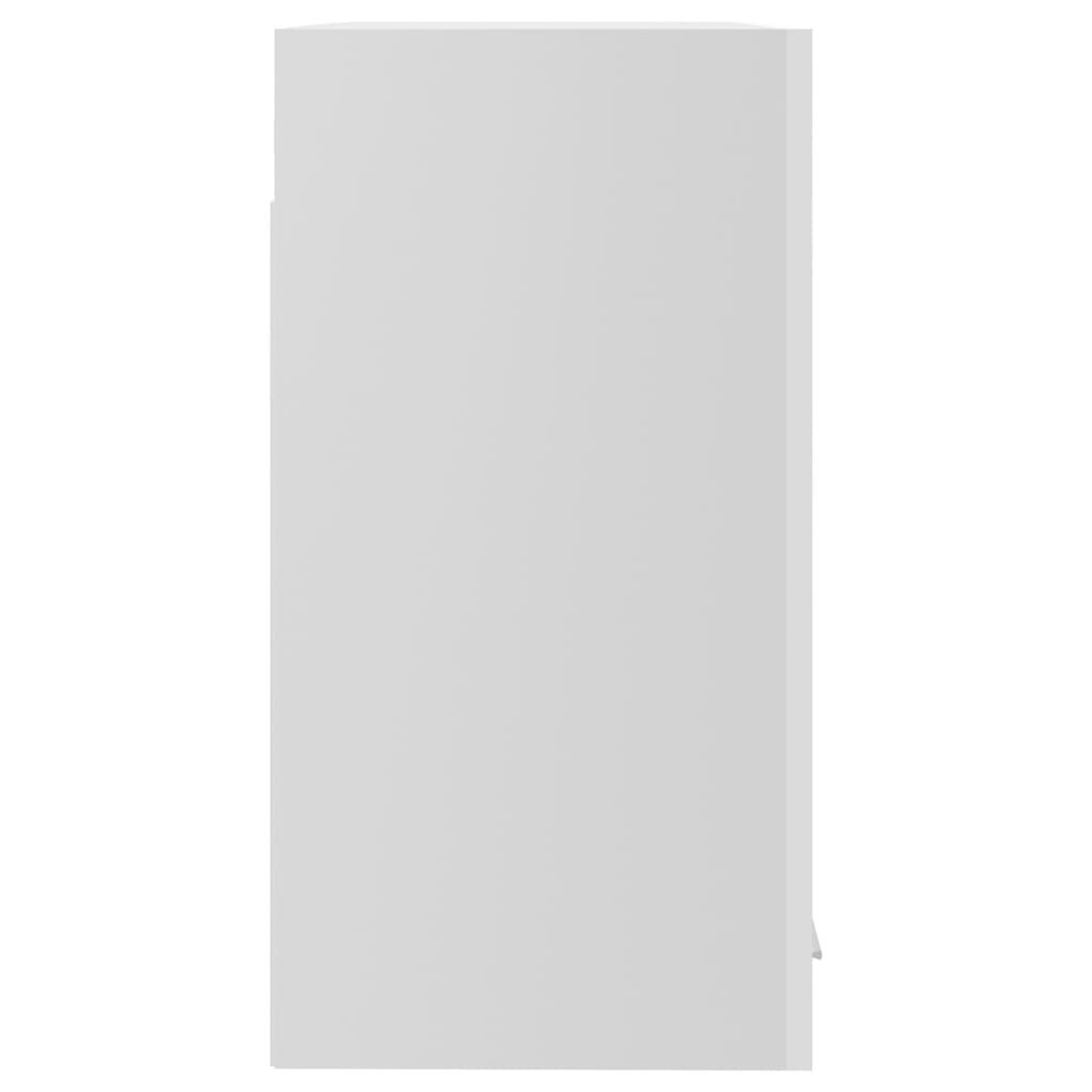 vidaXL piekarams skapītis, spīdīgi balts, 60x31x60 cm, stikls cena un informācija | Virtuves skapīši | 220.lv
