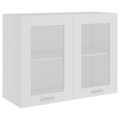 vidaXL piekarams skapītis, balts, 80x31x60 cm, stikls, skaidu plātne цена и информация | Кухонные шкафчики | 220.lv