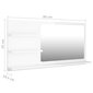 Vannasistabas spogulis vidaXL, 90x10.5x45 cm, spīdīgi balts cena un informācija | Vannas istabas skapīši | 220.lv