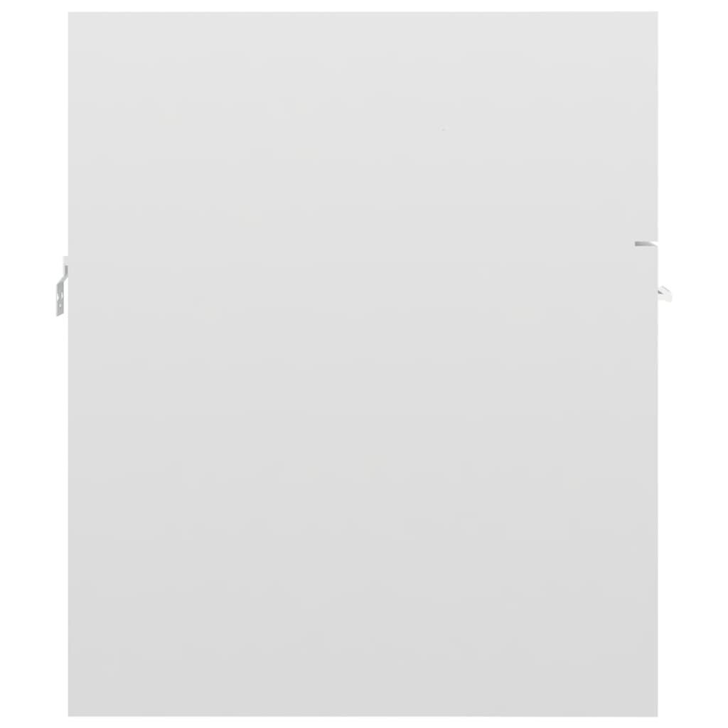 Skapītis ar iebūvētu izlietni vidaXL, spīdīgi balts cena un informācija | Vannas istabas skapīši | 220.lv