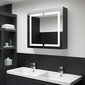 Vannasistabas skapītis ar spoguli un LED vidaXL, 80x12,2x68 cm cena un informācija | Vannas istabas skapīši | 220.lv
