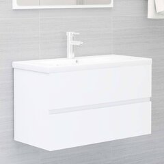 Skapītis ar iebūvētu izlietni vidaXL, balts цена и информация | Комплекты в ванную | 220.lv