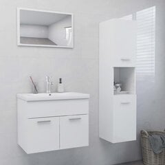 Vannasistabas mēbeļu komplekts vidaXL, spīdīgi balts cena un informācija | Vannas istabas mēbeļu komplekti | 220.lv