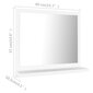 Vannasistabas spogulis vidaXL, 40x10.5x37 cm, balts cena un informācija | Vannas istabas spoguļi | 220.lv