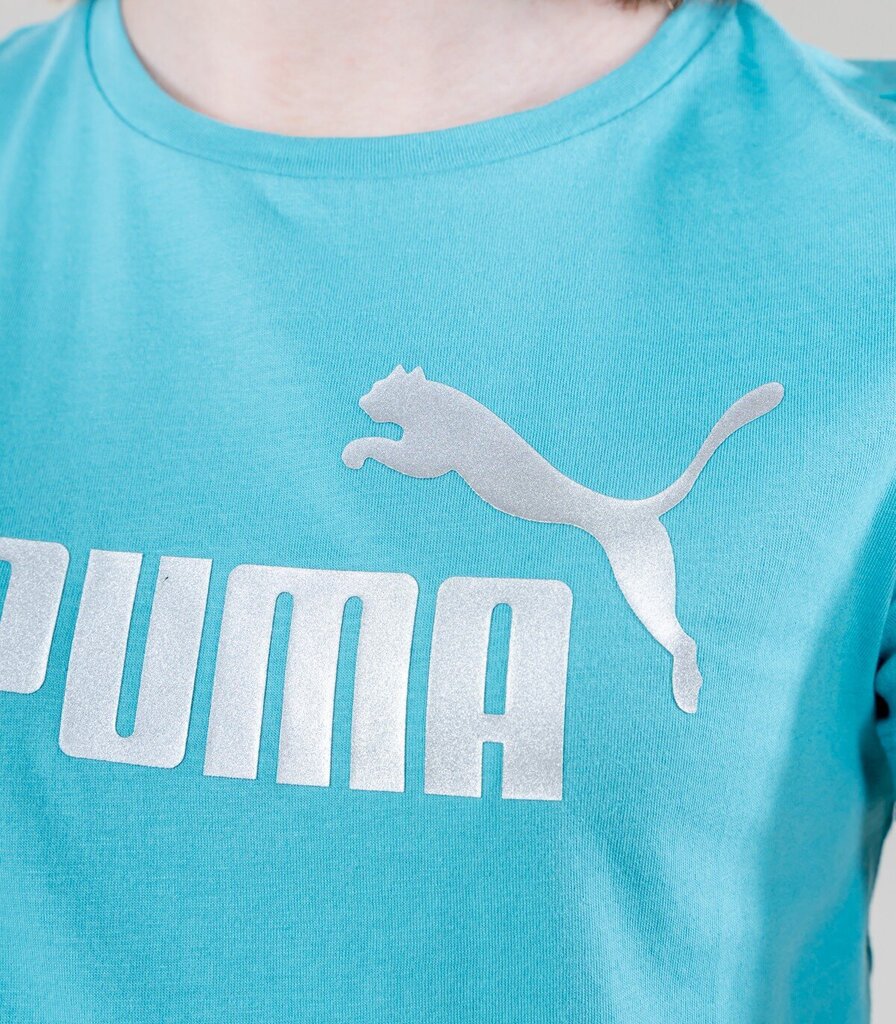 Puma Blūze Ess+ Logo Tee Green 846953 61 846953 61/152 цена и информация | Zēnu krekli | 220.lv