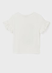 Детская футболка Mayoral 6025*46, белая 8445445225526 цена и информация | Рубашки для девочек | 220.lv