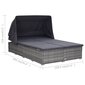 Divvietīga sauļošanās gulta ar matraci vidaXL, pelēka, divvietīga cena un informācija | Sauļošanās krēsli | 220.lv