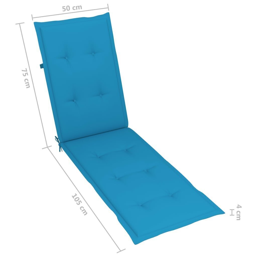 Atpūtas krēsls ar kāju balstu un matraci vidaXL cena un informācija | Sauļošanās krēsli | 220.lv