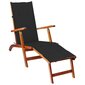 Atpūtas krēsls ar kāju balstu un matraci vidaXL цена и информация | Sauļošanās krēsli | 220.lv