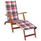 Atpūtas krēsls ar kāju balstu un matraci vidaXL cena un informācija | Sauļošanās krēsli | 220.lv