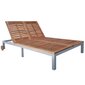 Divvietīgs sauļošanās zvilnis ar matraci vidaXL cena un informācija | Sauļošanās krēsli | 220.lv
