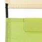 Divvietīgs sauļošanās zvilnis ar jumtiņu vidaXL, zaļš cena un informācija | Sauļošanās krēsli | 220.lv