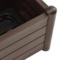 vidaXL dārza puķu kaste ar špaleru, 43x43x142 cm, pelēkbrūna, PP cena un informācija | Balkona kastes | 220.lv