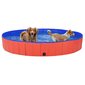 vidaXL suņu baseins, salokāms, sarkans, 200x30 cm, PVC cena un informācija | Kopšanas līdzekļi dzīvniekiem | 220.lv