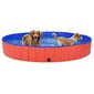 vidaXL suņu baseins, salokāms, sarkans, 200x30 cm, PVC cena un informācija | Kopšanas līdzekļi dzīvniekiem | 220.lv