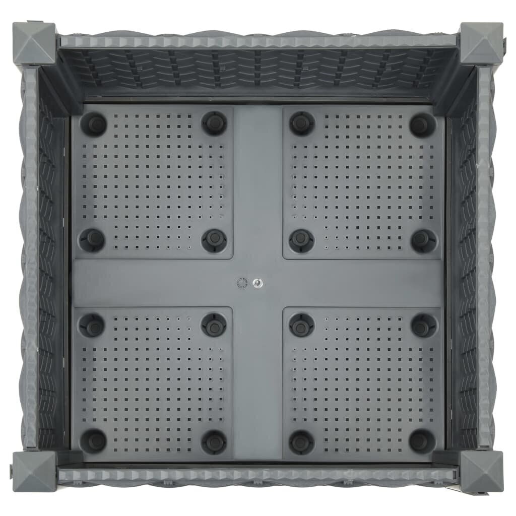 vidaXL puķu kaste, 40x40x23 cm, polipropilēns cena un informācija | Balkona kastes | 220.lv