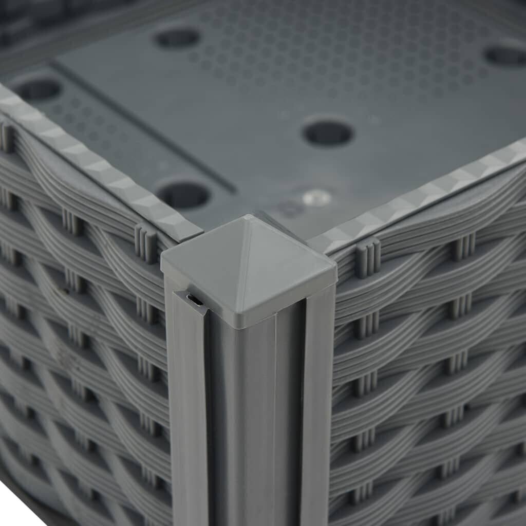 vidaXL puķu kaste, 40x40x23 cm, polipropilēns cena un informācija | Balkona kastes | 220.lv