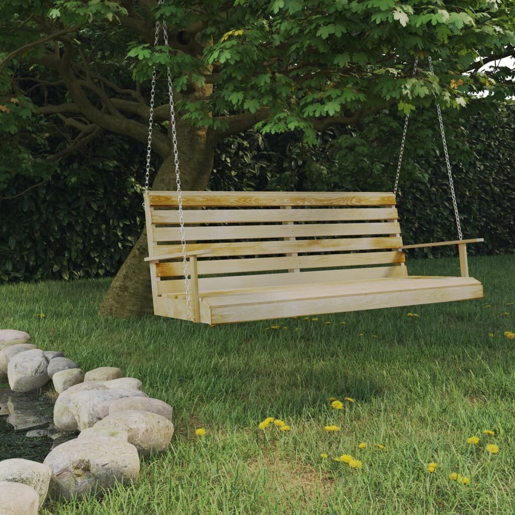 vidaXL šūpuļsols, impregnēts priedes koks, 155x65x60 cm cena un informācija | Dārza šūpoles | 220.lv