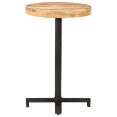 vidaXL bistro galds, Ø50x75 cm, apaļš, neapstrādāts mango koks цена и информация | Кухонные и обеденные столы | 220.lv