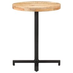 vidaXL bistro galds, Ø60x76 cm, apaļš, neapstrādāts mango koks цена и информация | Кухонные и обеденные столы | 220.lv