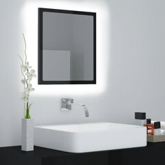 Spogulis vidaXL LED 40, melns цена и информация | Зеркала | 220.lv