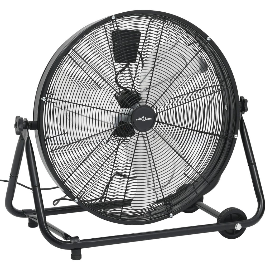 vidaXL industriāls ventilators, 60 cm, 180 W, melns cena un informācija | Ventilatori | 220.lv