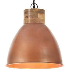 vidaXL griestu lampa, industriāla, vara krāsa, dzelzs, koks, 35cm, E27 цена и информация | Люстры | 220.lv