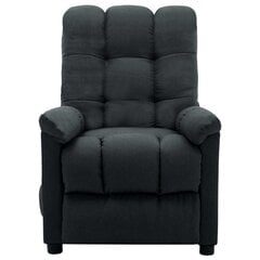 vidaXL elektrisks masāžas krēsls, atgāžams, tumši pelēks audums цена и информация | Кресла в гостиную | 220.lv