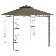 vidaXL dārza nojume, 3x3x2,7 m, pelēkbrūna, 160 g/m² cena un informācija | Dārza nojumes un lapenes | 220.lv