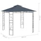 vidaXL dārza nojume, 3x3x2,7 m, antracītpelēka, 160 g/m² cena un informācija | Dārza nojumes un lapenes | 220.lv