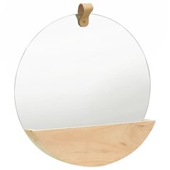 vidaXL sienas spogulis, priedes masīvkoks, 35 cm цена и информация | Зеркала | 220.lv