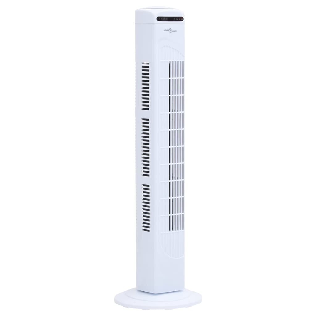 vidaXL torņa ventilators, tālvadības pults, taimeris, Φ24x80 cm, balts цена и информация | Ventilatori | 220.lv