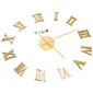 vidaXL 3D sienas pulkstenis, moderns dizains, zelta krāsa, 100 cm, XXL cena un informācija | Pulksteņi | 220.lv