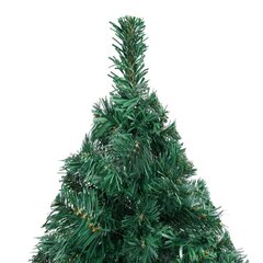 vidaXL mākslīgā Ziemassvētku egle, biezi zari, zaļa, 120 cm, PVC cena un informācija | Mākslīgās egles, vainagi, statīvi | 220.lv