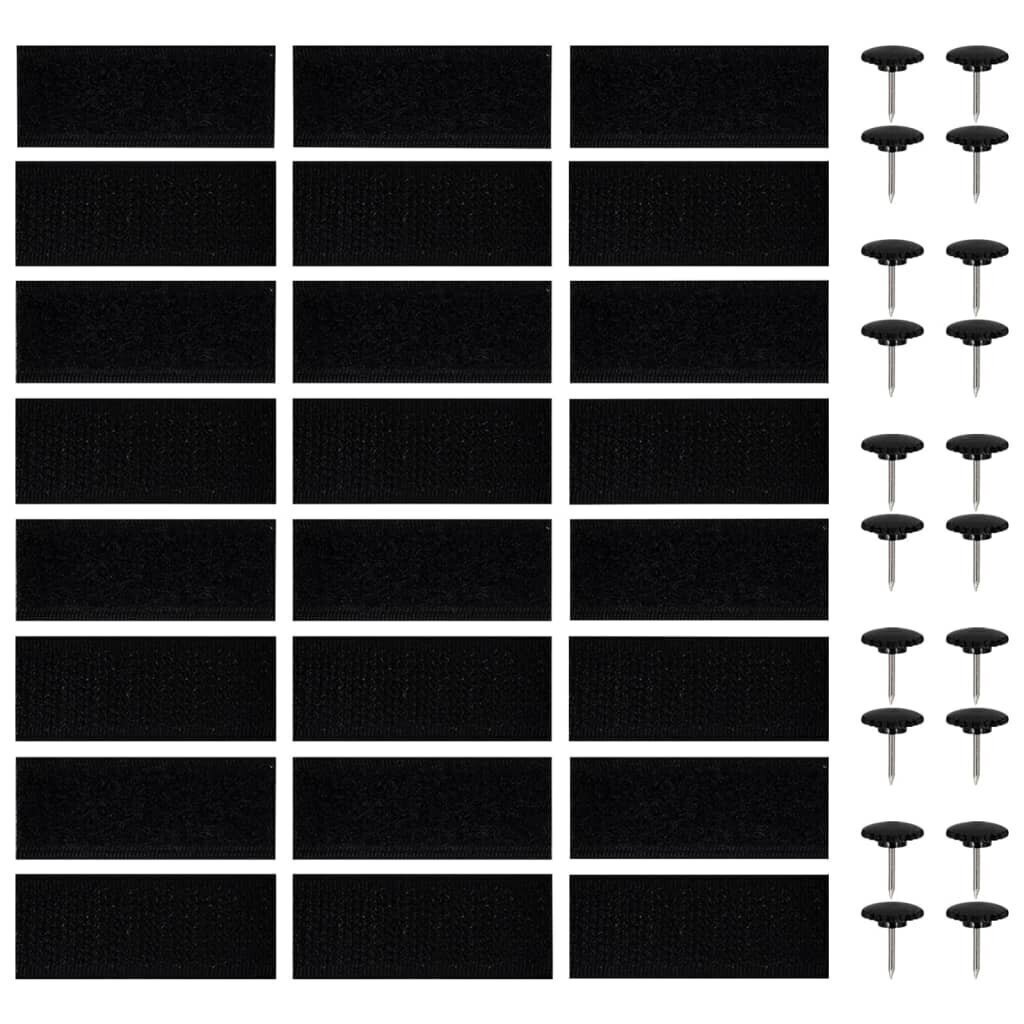 vidaXL durvju moskītu tīkli, 2 gab., ar magnētiem, 200x80 cm, melni cena un informācija | Moskītu tīkli | 220.lv