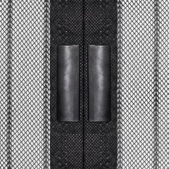 vidaXL durvju moskītu tīkli, 2 gab., ar magnētiem, 220x130 cm, melni цена и информация | Москитные сетки | 220.lv