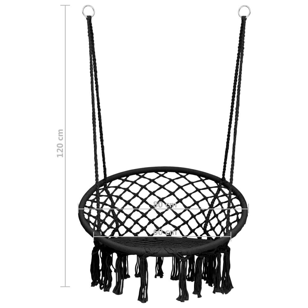 vidaXL piekarams šūpuļkrēsls, 80 cm, antracītpelēks cena un informācija | Šūpoles | 220.lv