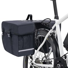 vidaXL dubulta soma velosipēda bagāžniekam, ūdensdroša, 35 L, melna цена и информация | Сумки, держатели для телефонов | 220.lv