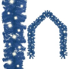 vidaXL Ziemassvētku vītne ar LED lampiņām, 5 m, zila цена и информация | Праздничные декорации | 220.lv