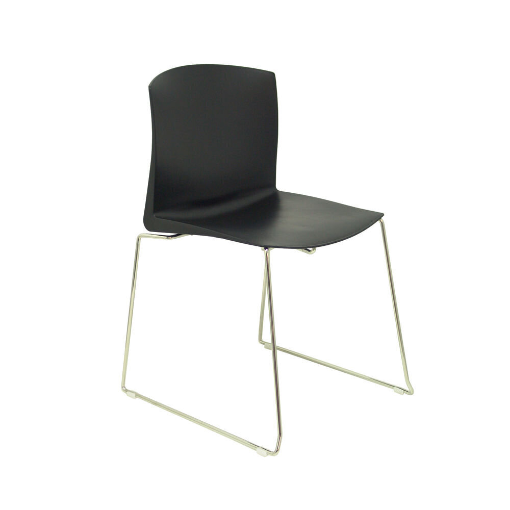 Biroja krēsls, melns, 4 gab. cena un informācija | Biroja krēsli | 220.lv